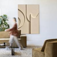 Urban Cotton Wandkleed 'Siaa 2' 80 x 110cm in Frame - black