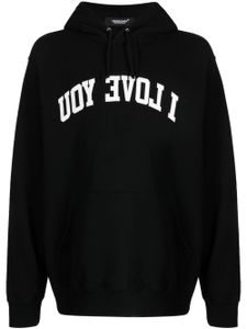 Undercover hoodie à slogan imprimé - Noir