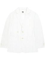 MM6 Maison Margiela blazer boutonné à fines rayures - Blanc - thumbnail