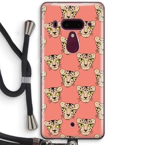 Tijger: HTC U12+ Transparant Hoesje met koord
