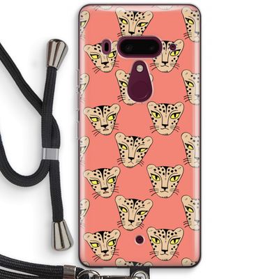 Tijger: HTC U12+ Transparant Hoesje met koord