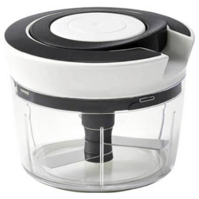 Qdesign 190-033 Handmatige mini groentehakmolen, zwart/wit
