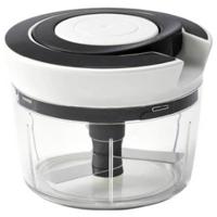 Qdesign 190-033 Handmatige mini groentehakmolen, zwart/wit
