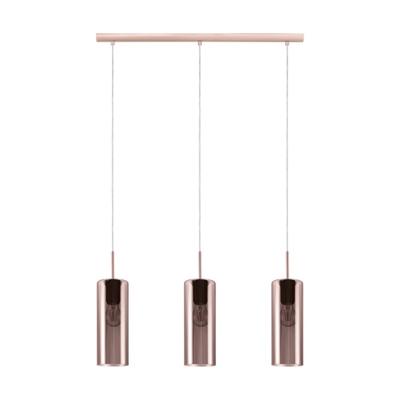 Eglo Eetkamer hanglampSelvino 3-lichts met koperkleurig glas - 98699