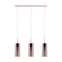 Eglo Eetkamer hanglampSelvino 3-lichts met koperkleurig glas - 98699