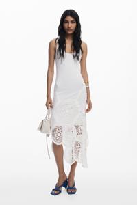 Midi gehaakte jurk - WHITE - XL