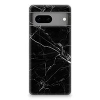 Google Pixel 7 TPU Siliconen Hoesje Marmer Zwart - Origineel Cadeau Vader