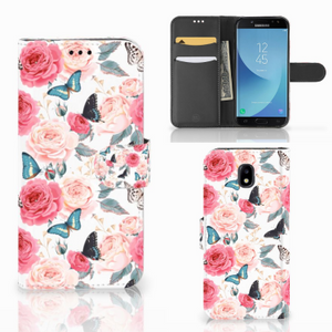 Samsung Galaxy J5 2017 Hoesje Butterfly Roses