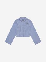 Nik&Nik zomer blouse meisjes - paars / off wit - Naomi