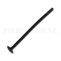 Staafje labret flexibel 1.6 mm zwart