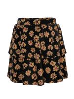LOOXS Little winter velvet flare rok meisjes - zwart - bloem