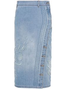 Ermanno Scervino jupe Longuette en jean - Bleu