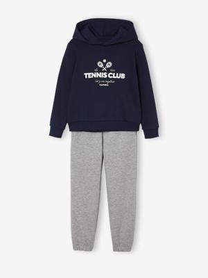 Sportieve set met sweater met capuchon en joggingbroek voor meisjes marineblauw