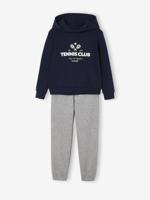 Sportieve set met sweater met capuchon en joggingbroek voor meisjes marineblauw