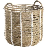 Leen Bakker - Mand Indy - Off-white - 41xØ43 Cm - Zeegras - Crème