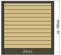 Berton sleufpaal Zaan gecoat tussenmodel 275 cm Tuindeco - Tuindeco