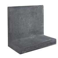 L-element zwart 50x50 voet 30 cm - Gardenlux