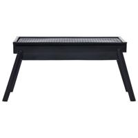 The Living Store Inklapbare Houtskoolbarbecue - Tafel- en Vrijstaande BBQ - 60x22.5x33 cm - Staal met Elektroforetische - thumbnail