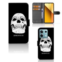 Telefoonhoesje met Naam Xiaomi Redmi Note 13 5G Skull Eyes | Portemonnee hoesje