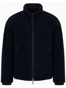 Emporio Armani veste en jean réversible à logo brodé - Noir