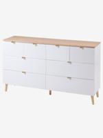 Dubbele commode met 8 lades wit