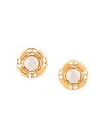 CHANEL Pre-Owned boucles d'oreilles clip CC à perles artificielles - thumbnail