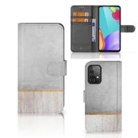 Samsung Galaxy A52 | Book Style Case | Wood Concrete