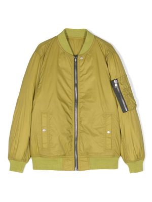 Rick Owens Kids veste bomber zippée à empiècements - Vert