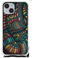 iPhone 14 Plus Doorzichtige Silicone Hoesje Aztec