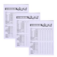 Scoreblok Yahtzee - 3x - blok 100 vellen - dobbelspel - punten opschrijven - 10 x 15 cm