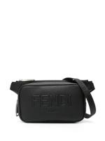 FENDI sac banane à logo embossé - Noir