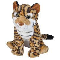 Pluche bruine ocelot/pardelkatten knuffel 35 cm speelgoed - thumbnail