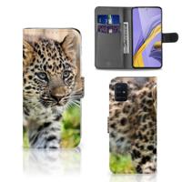 Samsung Galaxy A51 | Telefoonhoesje | Met pasjeshouder | Baby Luipaard Samsung Galaxy A51 | Telefoonhoesje | Met pasjeshouder | Baby Luipaard