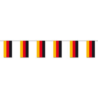 Slinger Duitsland - 4 meter - papier - Duitse vlaggetjes feestslinger - supporter decoratie
