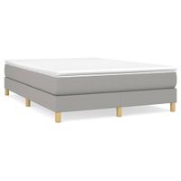 Boxspringframe stof lichtgrijs 140x190 cm