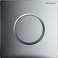 Geberit HyTouch urinoir stuursysteem pneumatisch inclusief bedieningsplaat Sigma 10 Plaat en toets glansverchroomd Designring matverchroomd 116.015.KH.1 - thumbnail