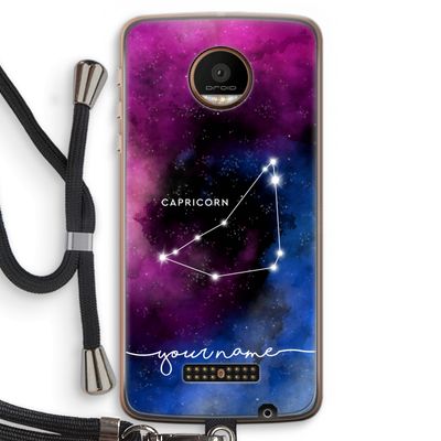 Sterrenbeeld - Donker: Motorola Moto Z Force Transparant Hoesje met koord