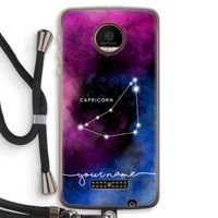 Sterrenbeeld - Donker: Motorola Moto Z Force Transparant Hoesje met koord