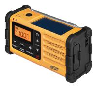 Sangean Survivor DAB Outdoorradio DAB+, VHF (FM) Noodradio Accu laadfunctie, Zaklamp, Oplaadbaar, Handslinger, Zonnepaneel Geel