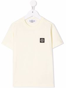 Stone Island Junior t-shirt à patch logo poitrine - Jaune