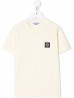 Stone Island Junior t-shirt à patch logo poitrine - Jaune