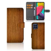 Samsung Galaxy M53 | Book Style Case | Donker Hout