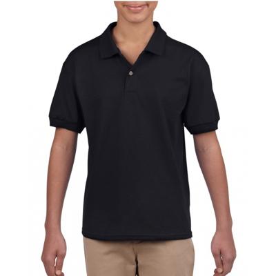 Gildan poloshirt - voor kinderen - zwart - jongens/meisjes - katoen/polyester