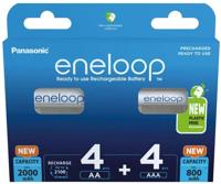 Oplaadbare batterijen PANASONIC ENELOOP 4x AA 2000 mAh + 4x AAA 800 mAh 8 szt (BK-3MCDE+4MCDE/8CP)