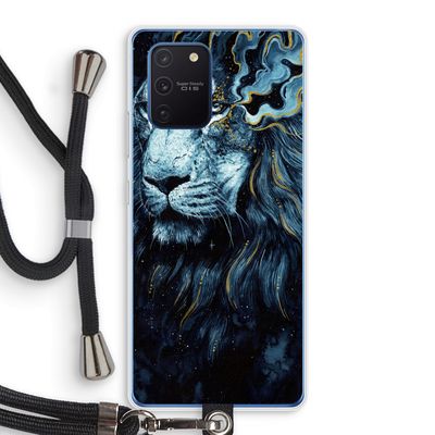 Darkness Lion: Samsung Galaxy Note 10 Lite Transparant Hoesje met koord