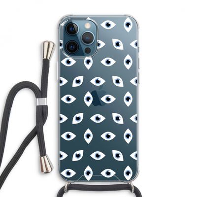 Eyes pattern: iPhone 12 Pro Max Transparant Hoesje met koord