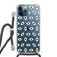 Eyes pattern: iPhone 12 Pro Max Transparant Hoesje met koord