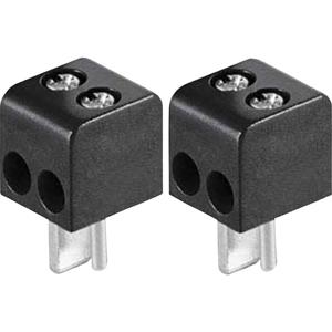 BKL Electronic 0205018 Luidsprekerconnector Stekker, recht Aantal polen: 2 Zwart 2 stuk(s)