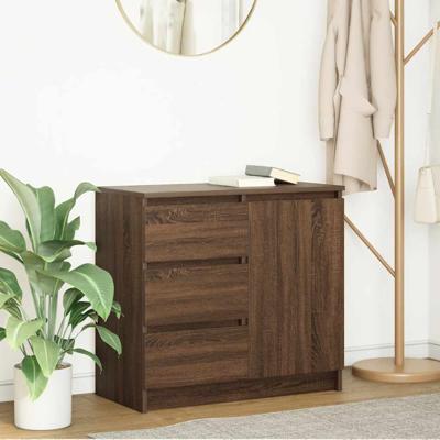 Dressoir met lade 71x35x65 cm spaanplaat bruin eikenkleurig