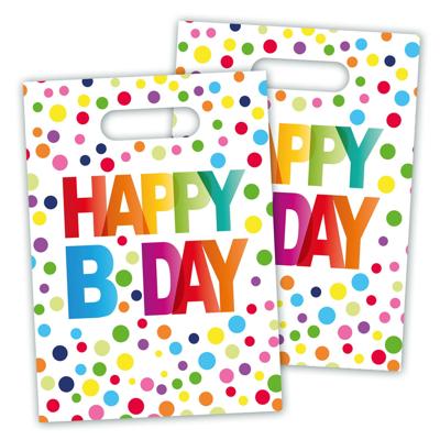 Folat BV uitdeelzakjes happy birthday confetti, 8st.